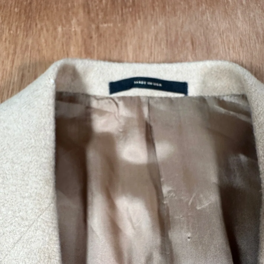 Hart Schaffner Marx 40L 100% Camel Hair Blazer Tan Sport Coat Long